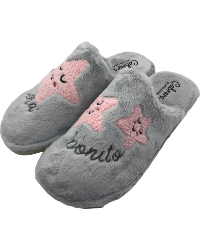 Calzado de casa CABRERA  de Mujer ZAPATILLA CASA MUJER 2452  GRIS