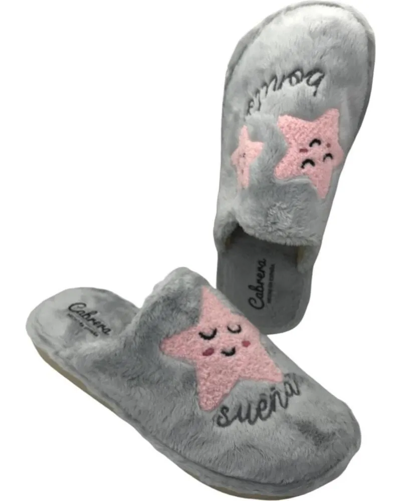Calzado de casa CABRERA  de Mujer ZAPATILLA CASA MUJER 2452  GRIS