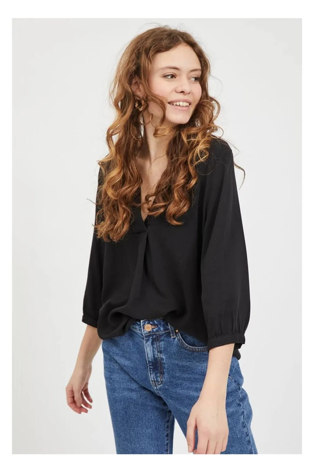 CAMISA MANGA 34 VIDANIA NEGRO