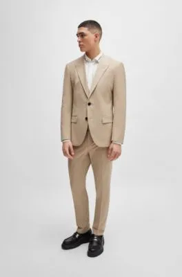 Camisa slim fit con ribetes en cuello y puños