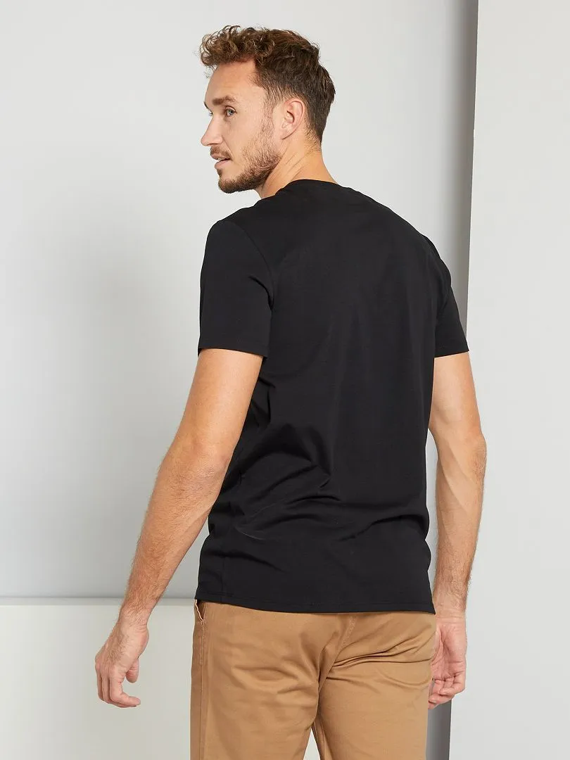 CAMISETA DE ALGODóN PURO +1,90 M  NEGRO