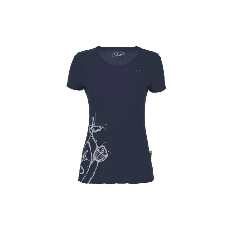 Camiseta de escalada para mujer E9 Reve (azul marino)