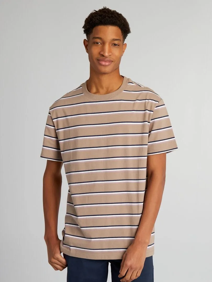 CAMISETA DE PUNTO A RAYAS +1,90 M  AMARILLO