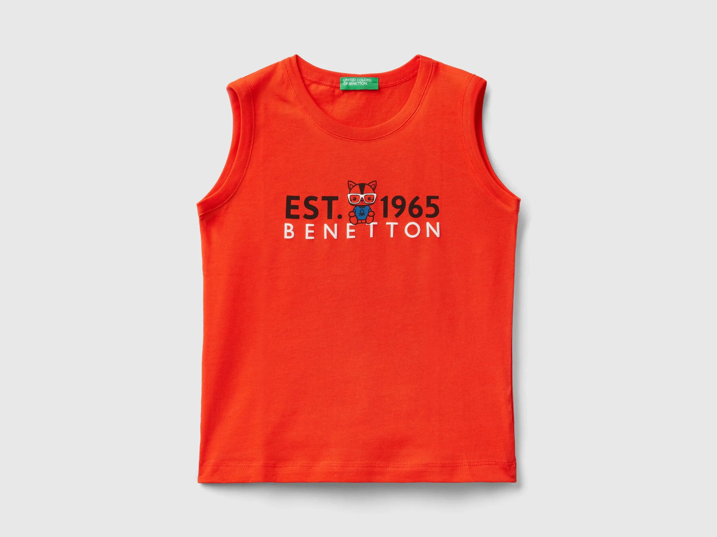 Camiseta de tirantes de 100 % algodón orgánico con logotipo