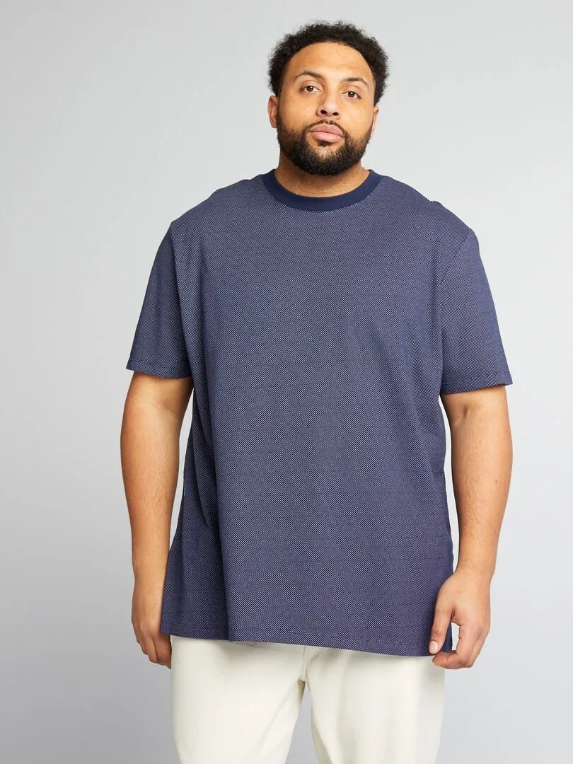 CAMISETA ELáSTICA DE MANGA CORTA  NEGRO