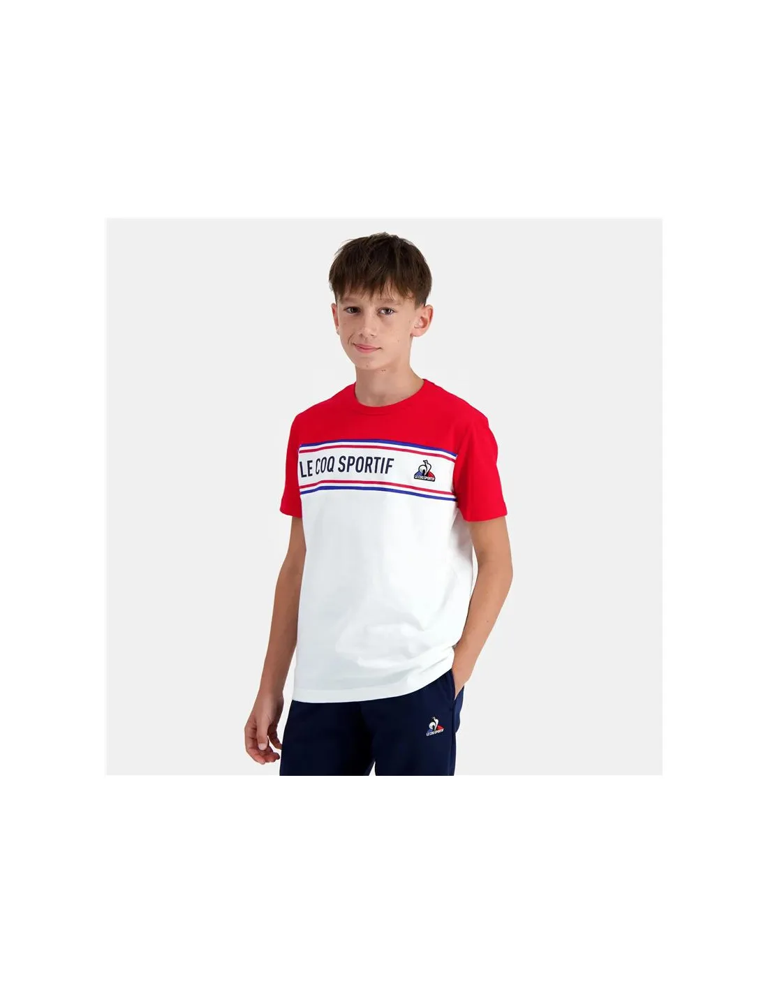 Camiseta Le Coq Sportif N°2 Tricolore Blanco Infantil