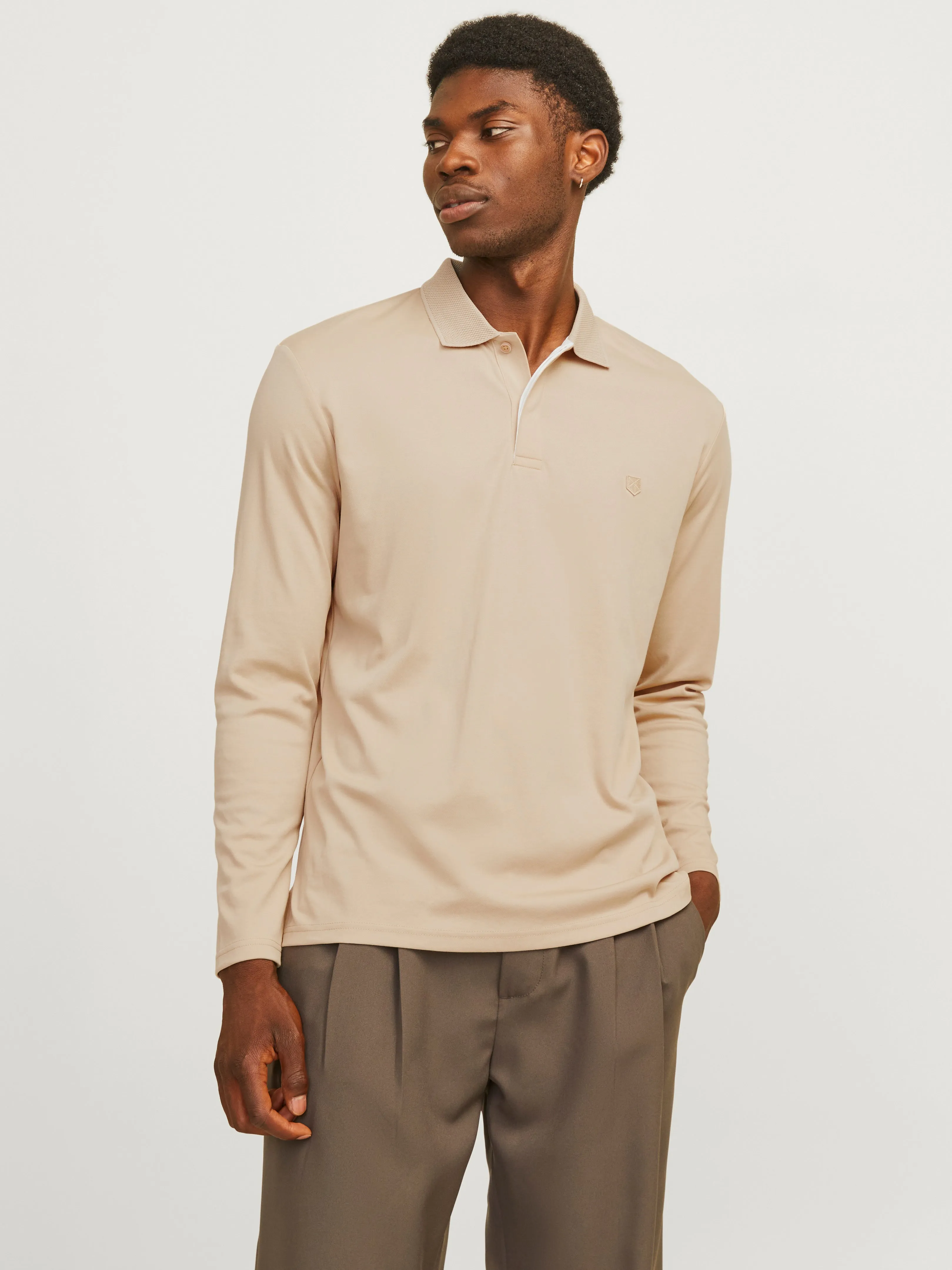 Camiseta Liso Polo | Beige | Jack & Jones®
