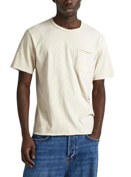 Camiseta Pepe Jeans Carrinson Beige Para Hombre