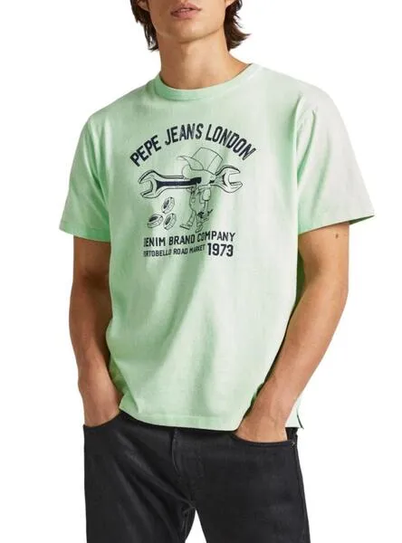 Camiseta Pepe Jeans Cedric Verde Para Hombre