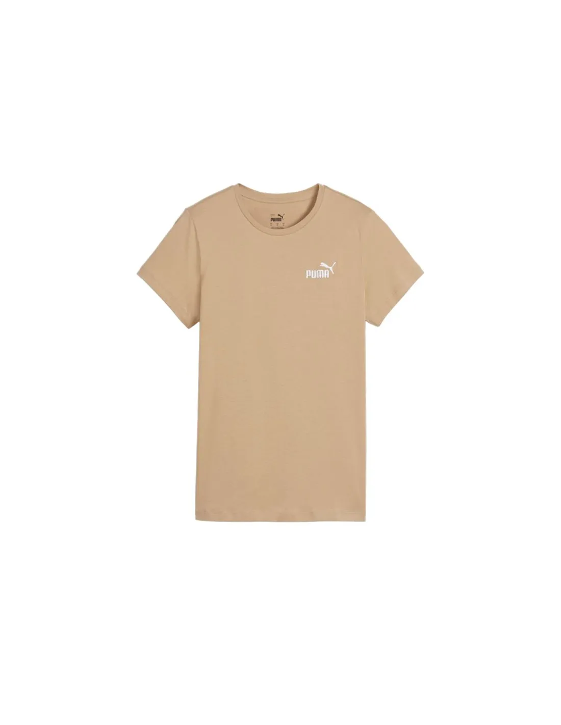 Camiseta Puma Essentials + Embroidery Marrón Mujer