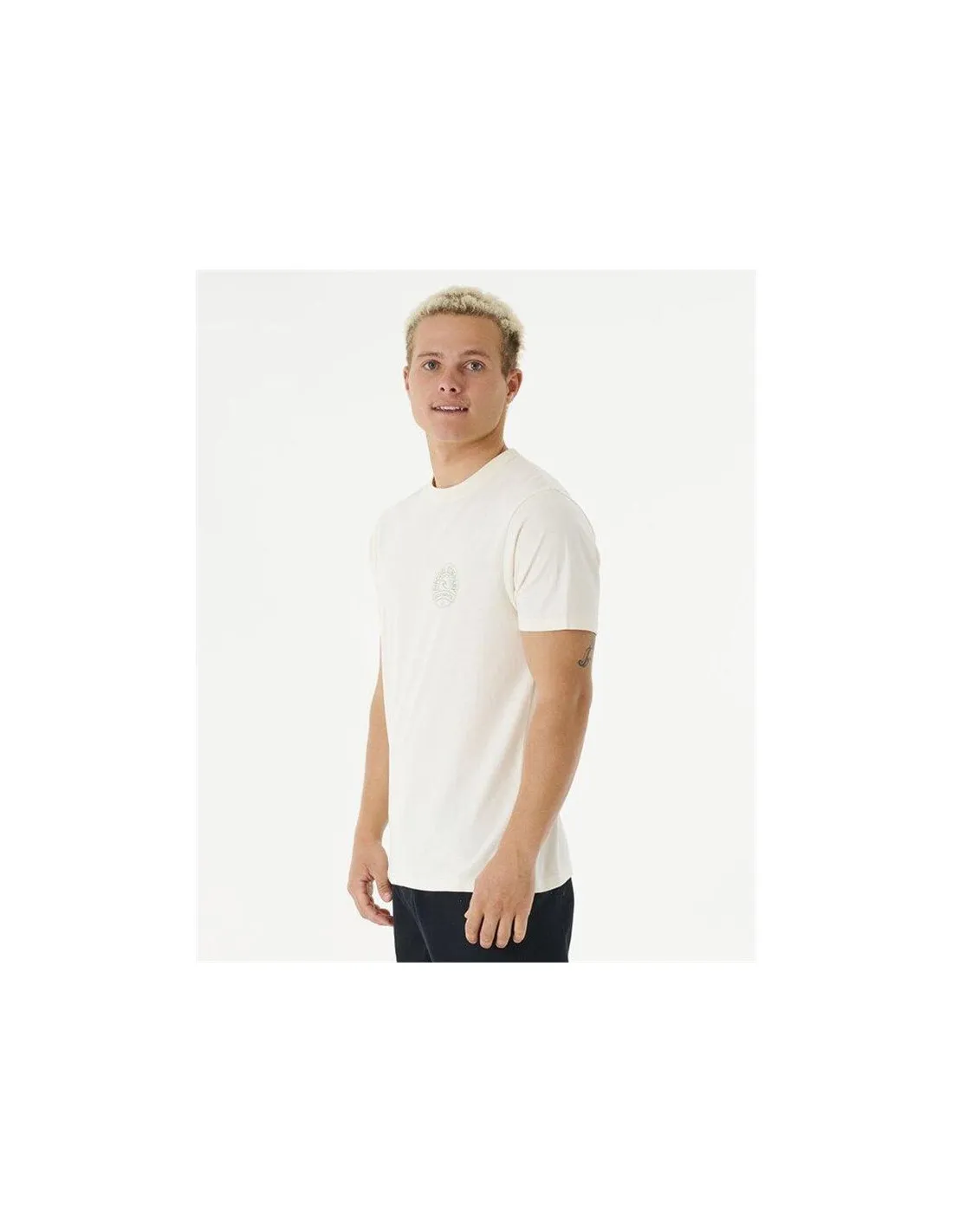 Camiseta Rip Curl Stapler Hombre Blanco