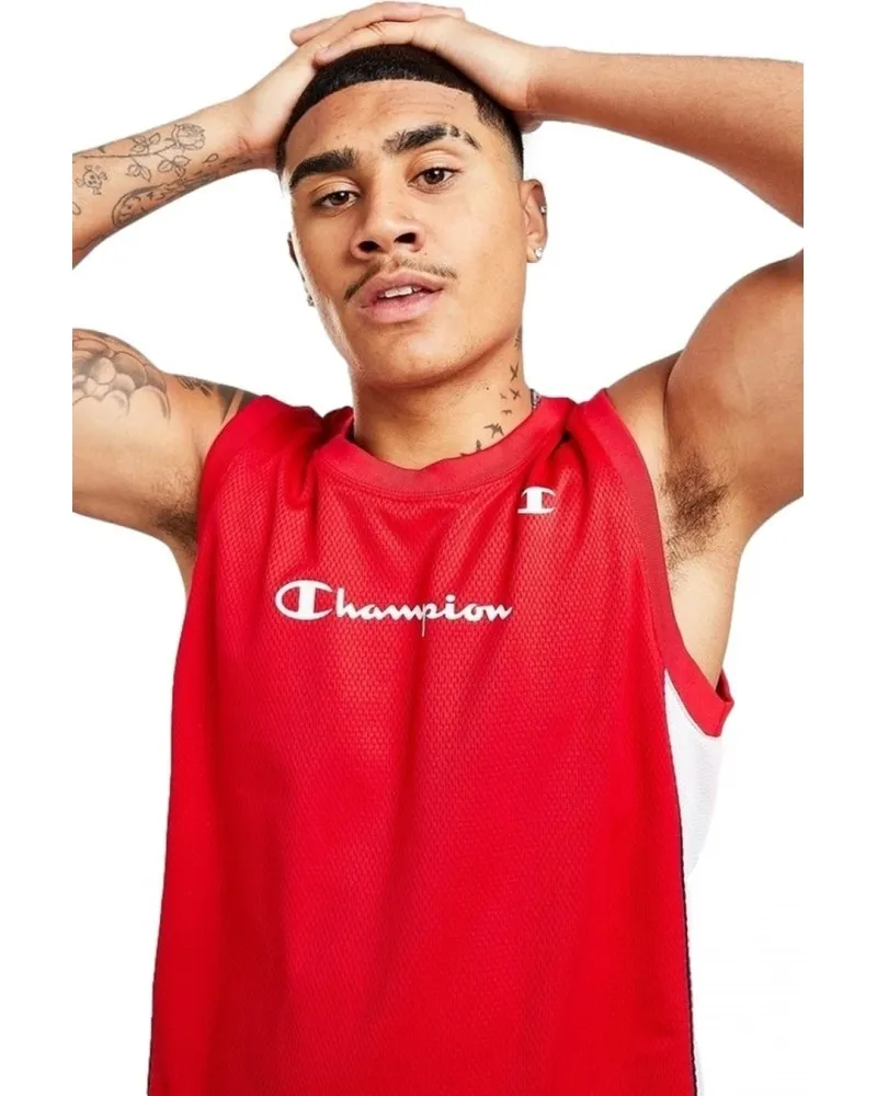 Camiseta roja leon manga corta