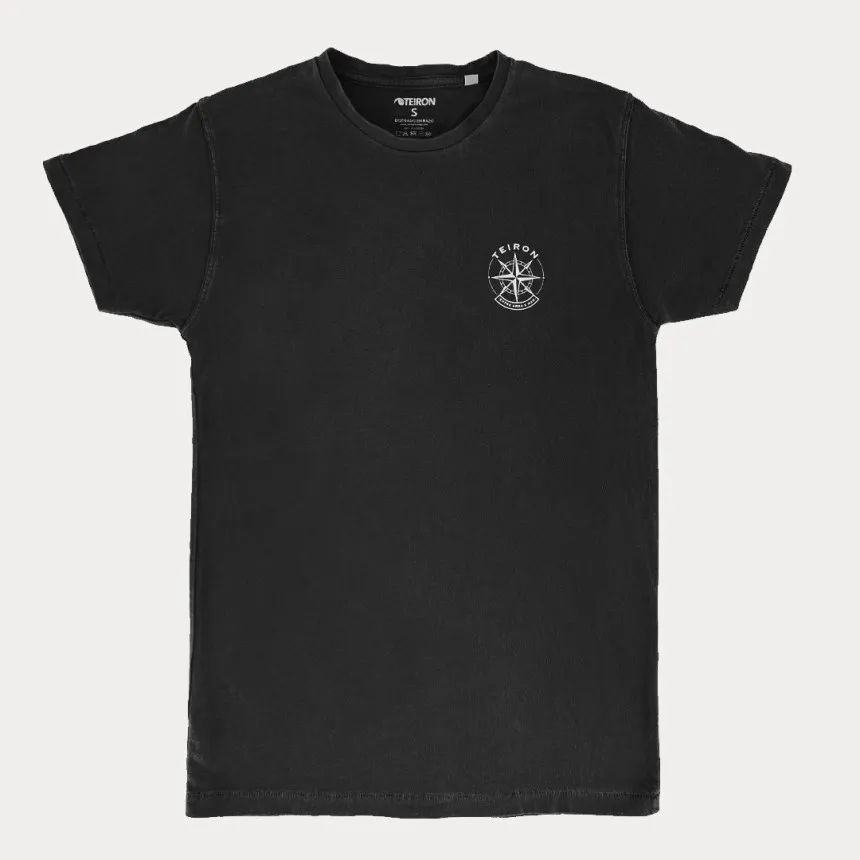 Camiseta Rosa De Los Vientos Lavado Piedra