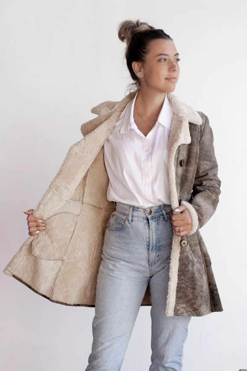 CAMPERA DE CUERO DE OVEJA DE MUJER  MODELO: SOL.C