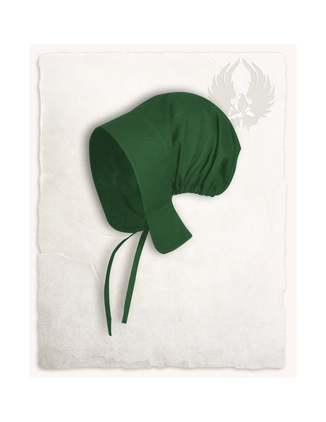 Capota medieval de campesina modelo Greta, color verde