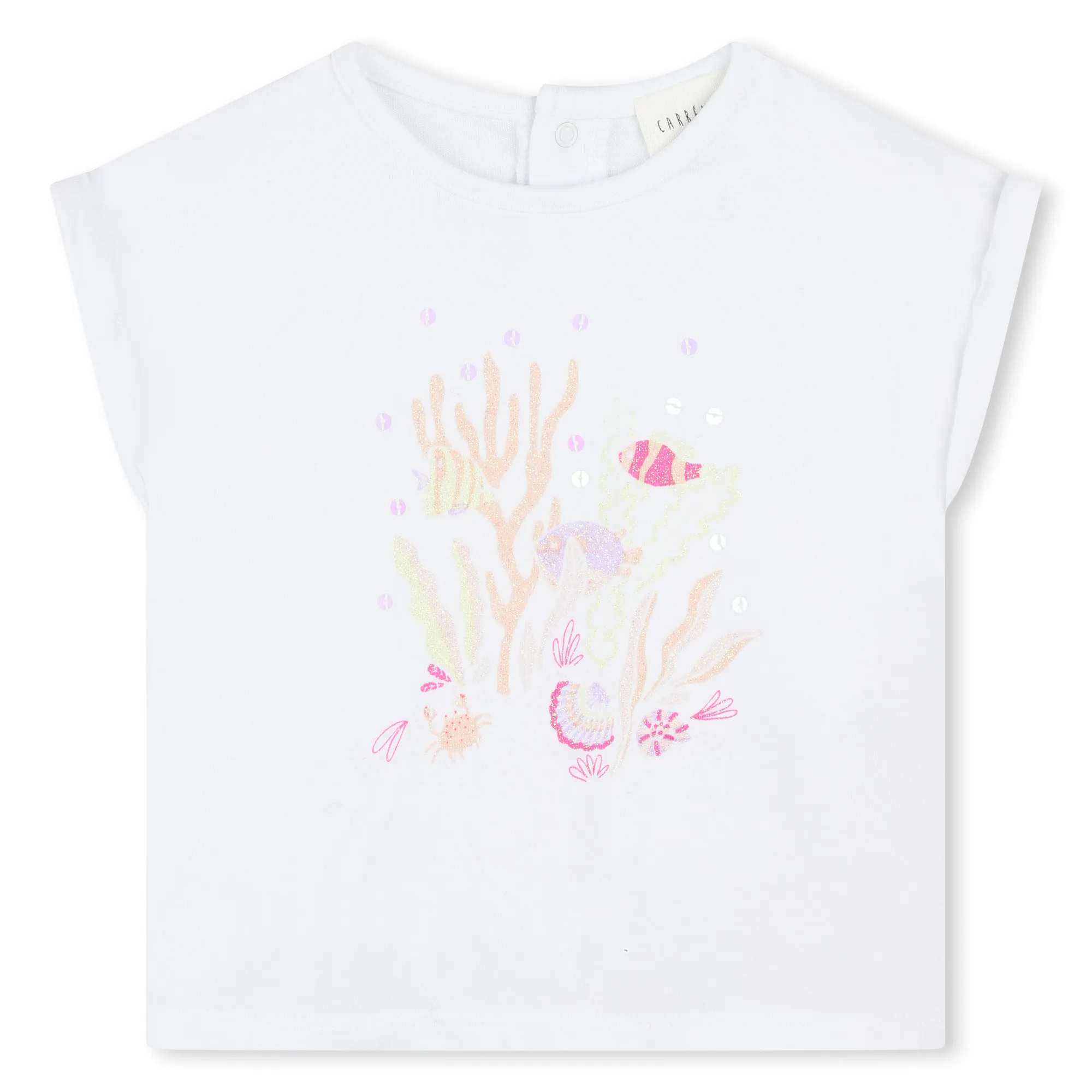 CARREMENT BEAU Camiseta con peces estampados