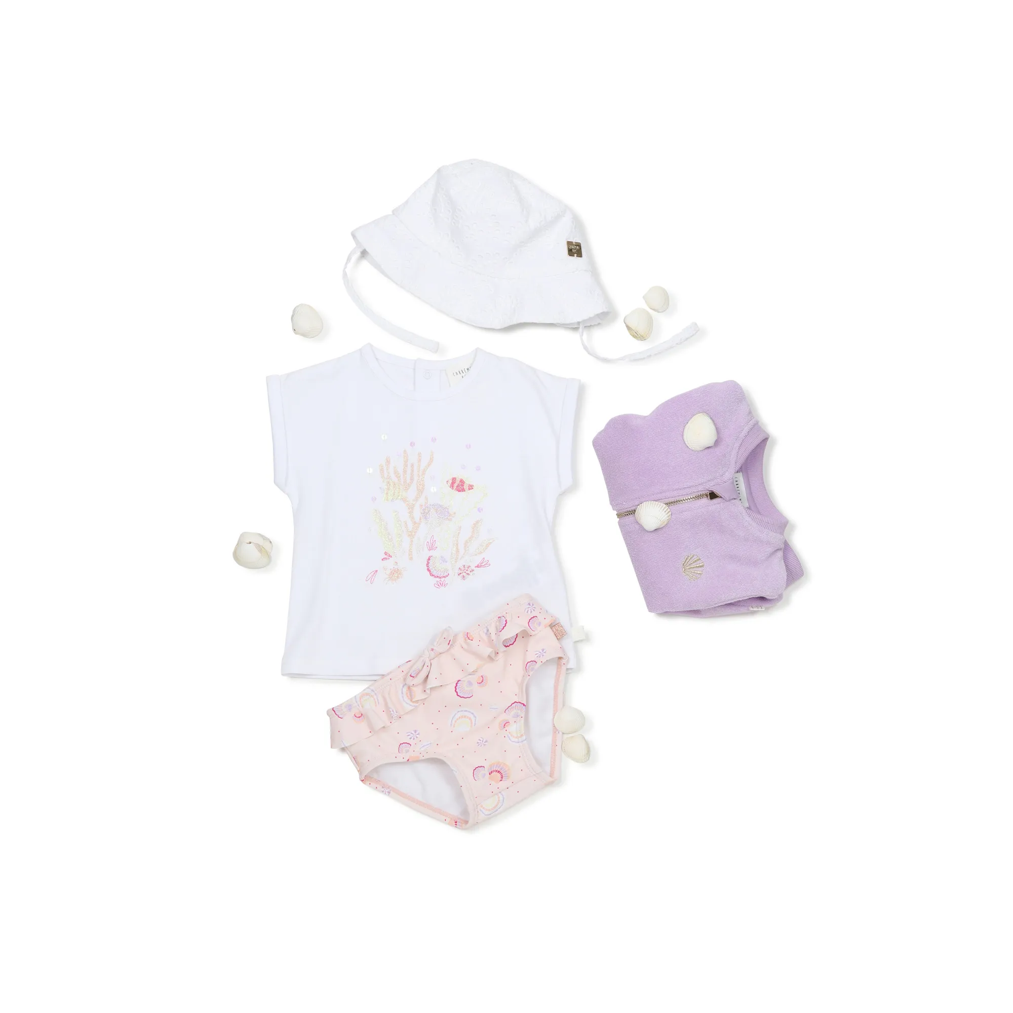 CARREMENT BEAU Camiseta con peces estampados
