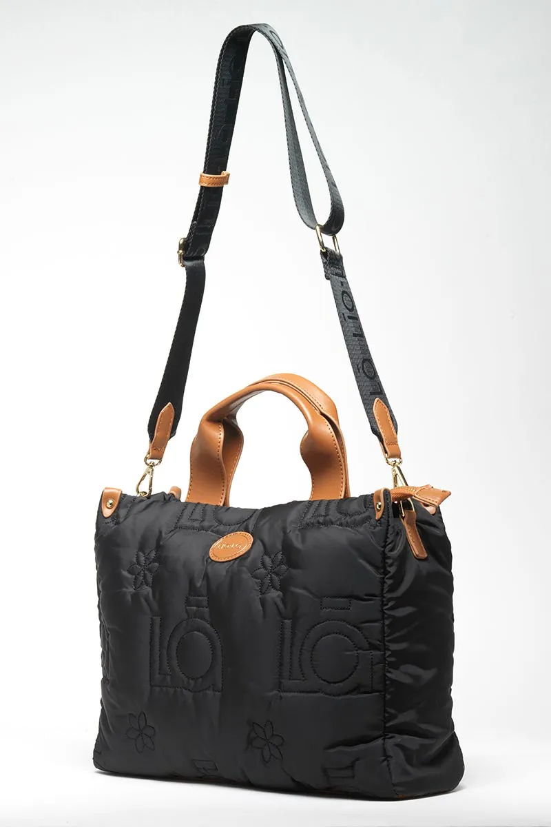 CARTERA MEDIANA ACOLCHADA, NEGRO