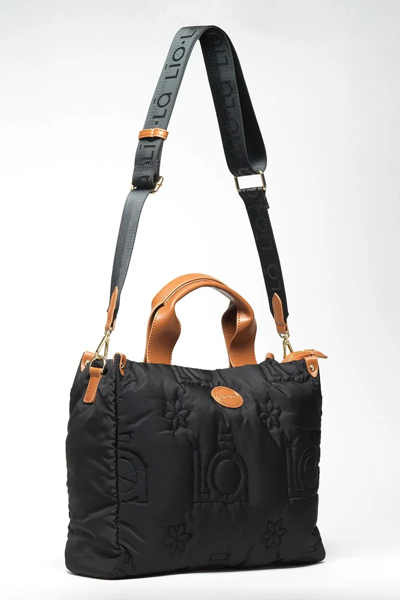 CARTERA MEDIANA ACOLCHADA, NEGRO
