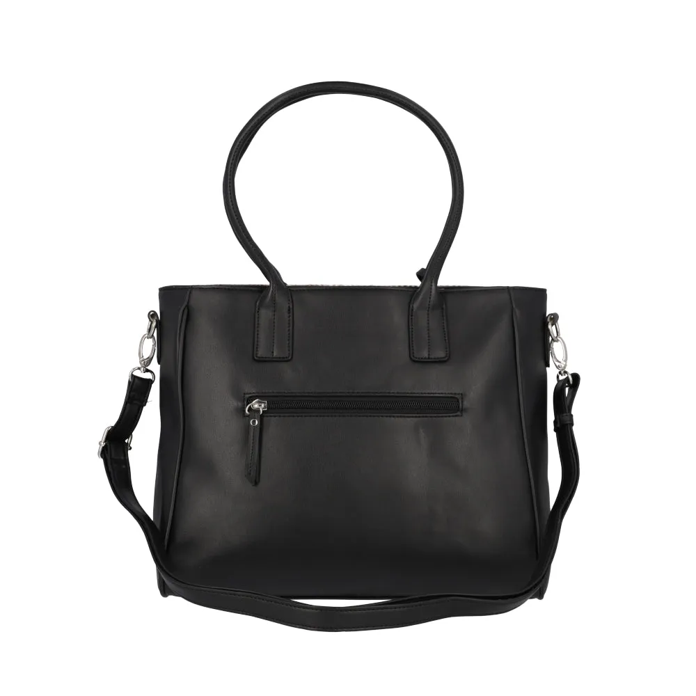 Cartera Tote Bag Uruguay Negra Grande