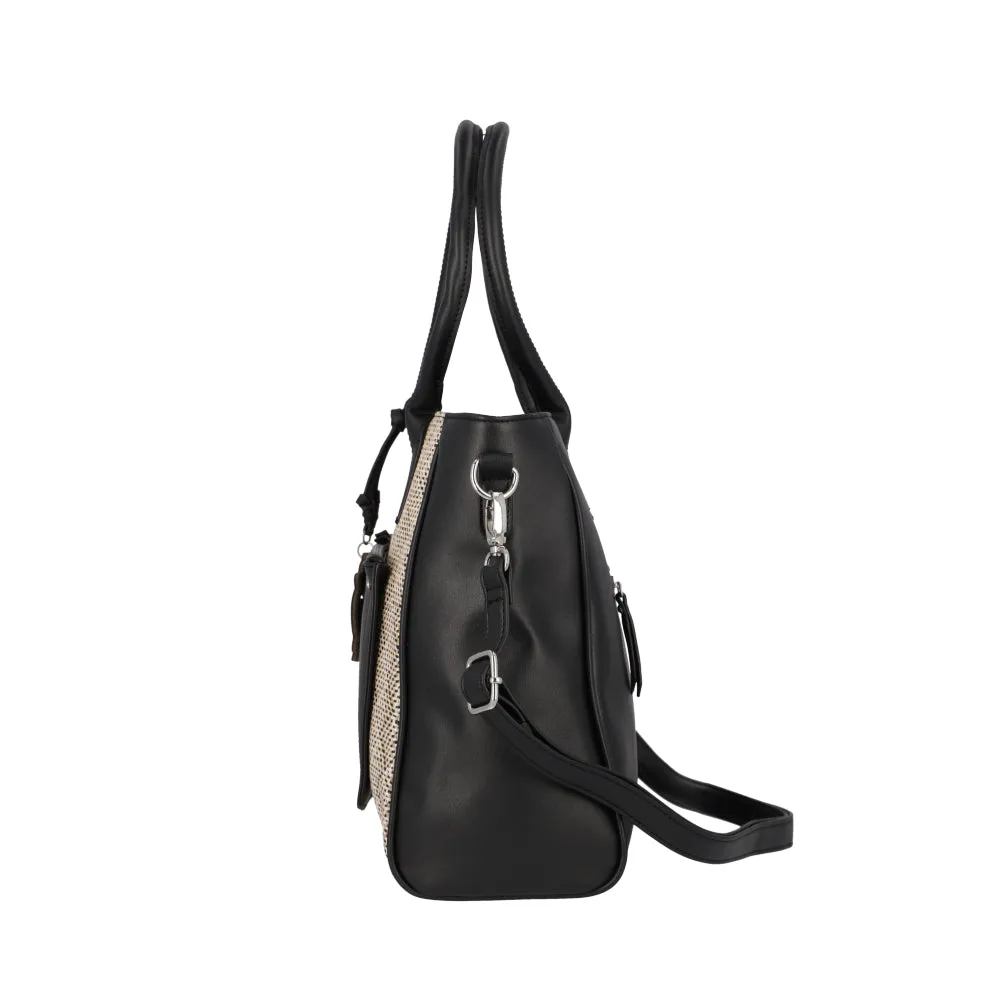 Cartera Tote Bag Uruguay Negra Grande