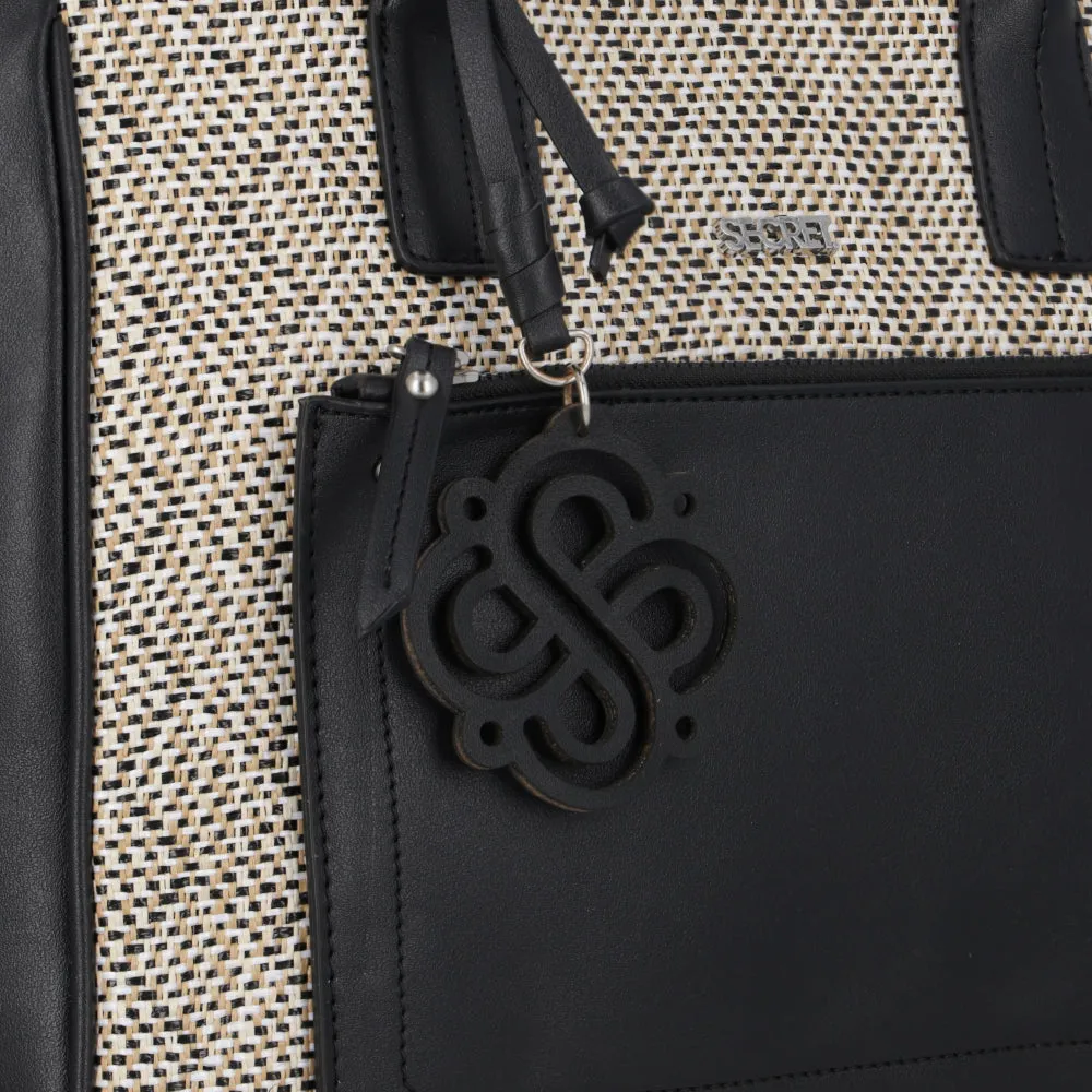 Cartera Tote Bag Uruguay Negra Grande