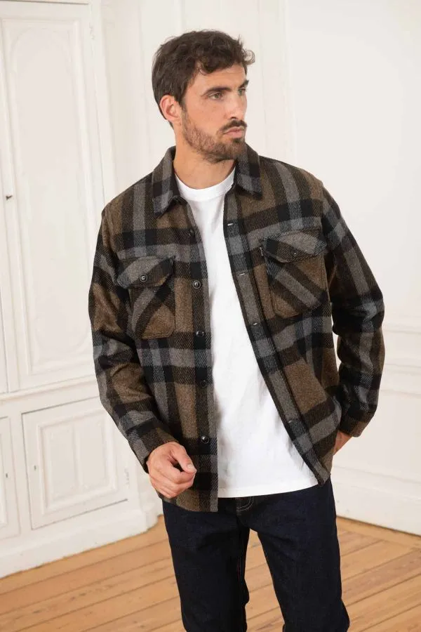 Cazadora Hombre Schott Shcarl4 Khaki Checks