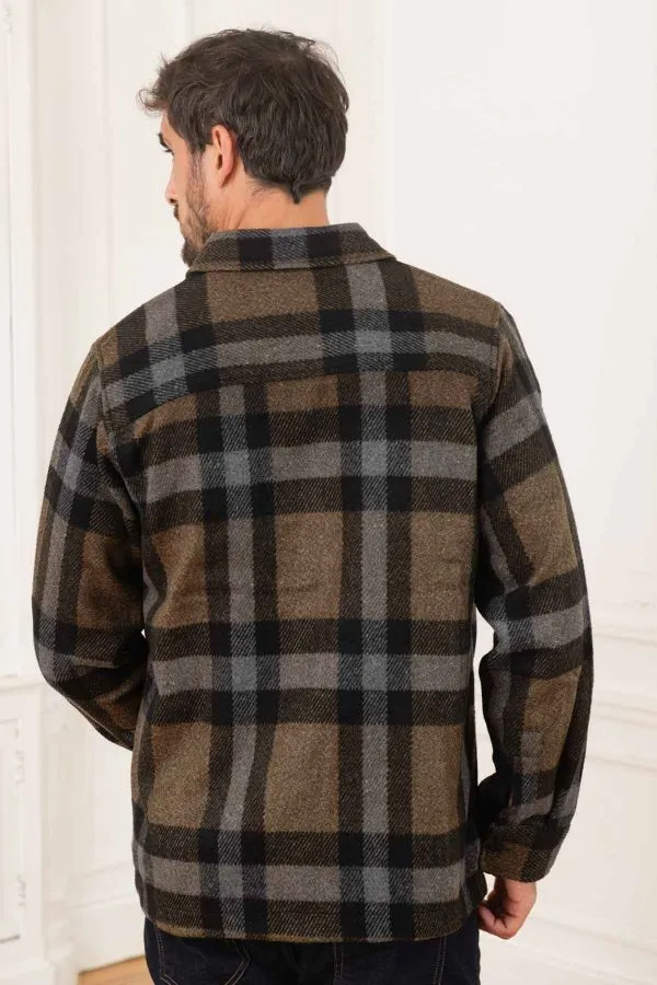 Cazadora Hombre Schott Shcarl4 Khaki Checks