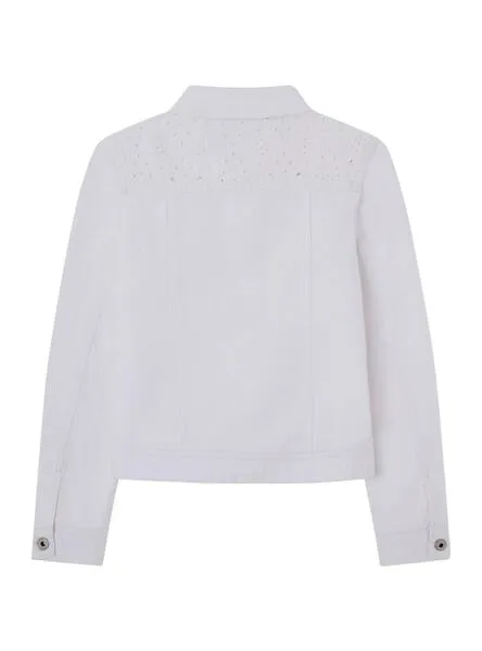 Cazadora Vaquera Pepe Jeans Isa Jacket Blanco Niña