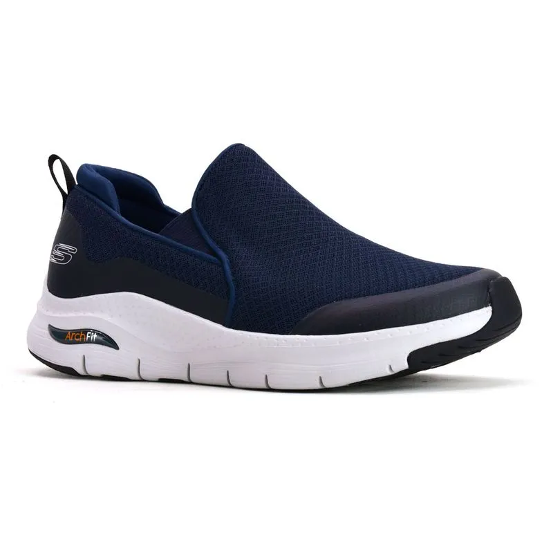 Champion Deportivo Skechers Arch Fit Banlin Wide Fit Horma Ancha Navy