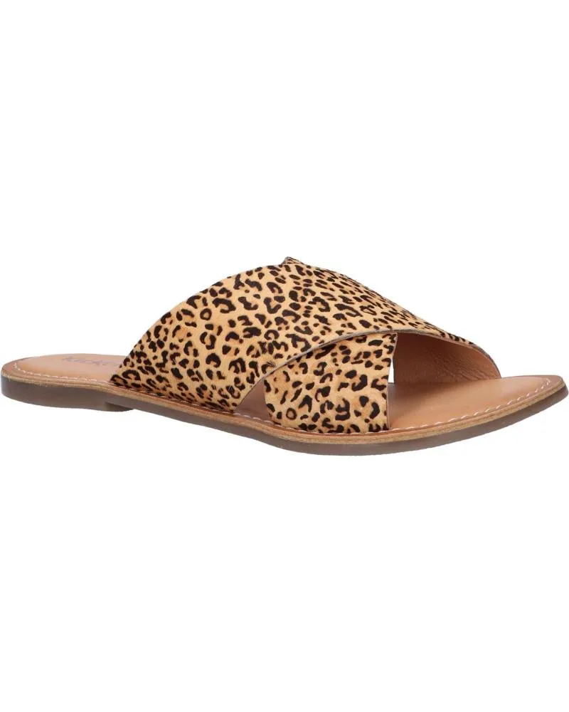 CHANCLAS DE MUJER KICKERS 70031850 DIAZ2 113 BEIGE IMPRIME LEOPARD