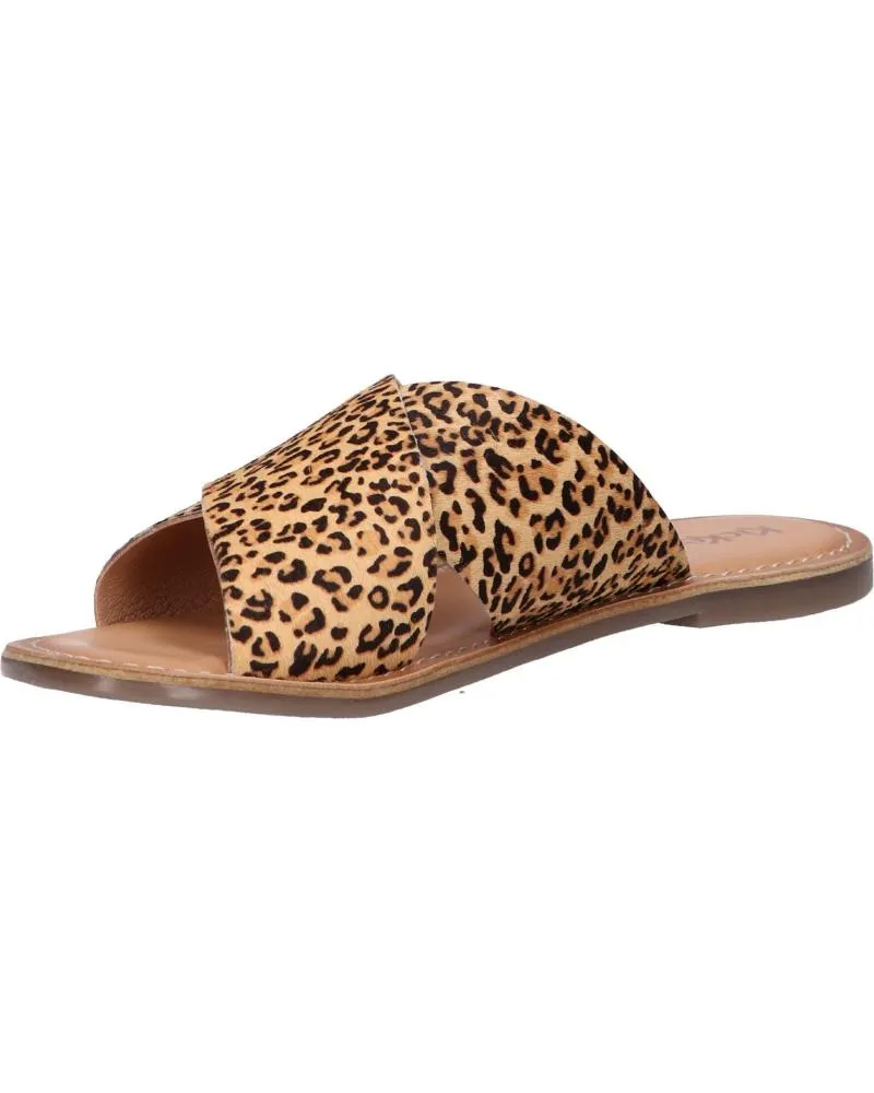 CHANCLAS DE MUJER KICKERS 70031850 DIAZ2 113 BEIGE IMPRIME LEOPARD