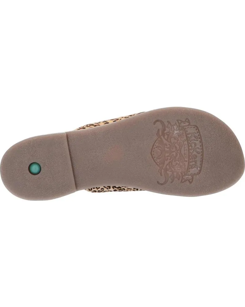 CHANCLAS DE MUJER KICKERS 70031850 DIAZ2 113 BEIGE IMPRIME LEOPARD
