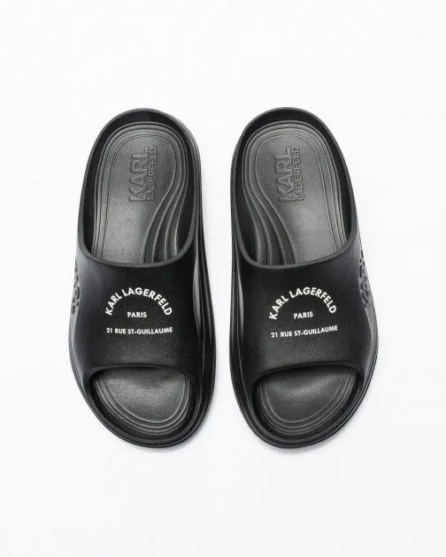 Chanclas pala Karl Lagerfeld SKOONA Maison Karl Slide Negro
