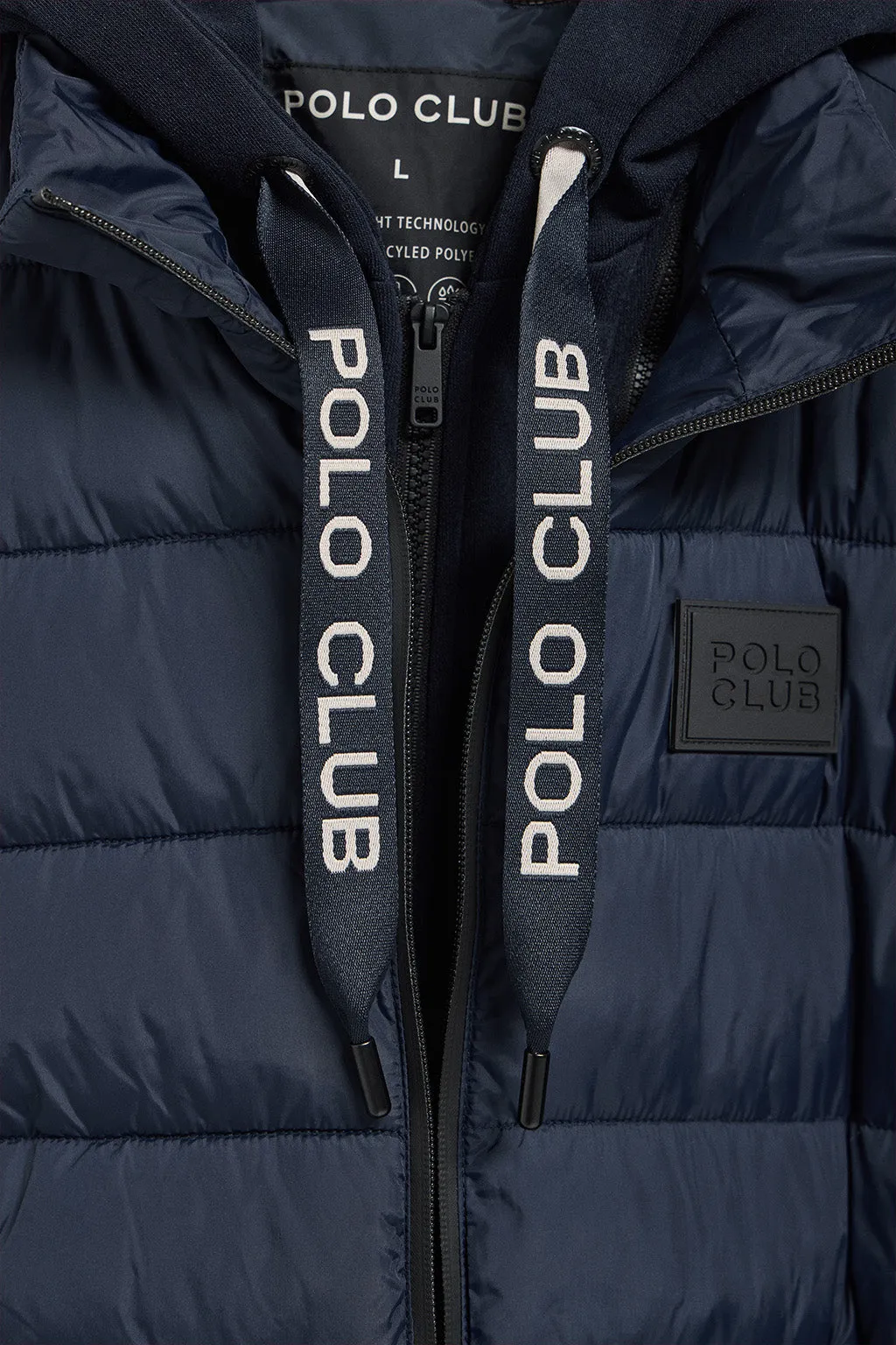 Chaqueta acolchada azul marino Canyon con detalles Polo Club