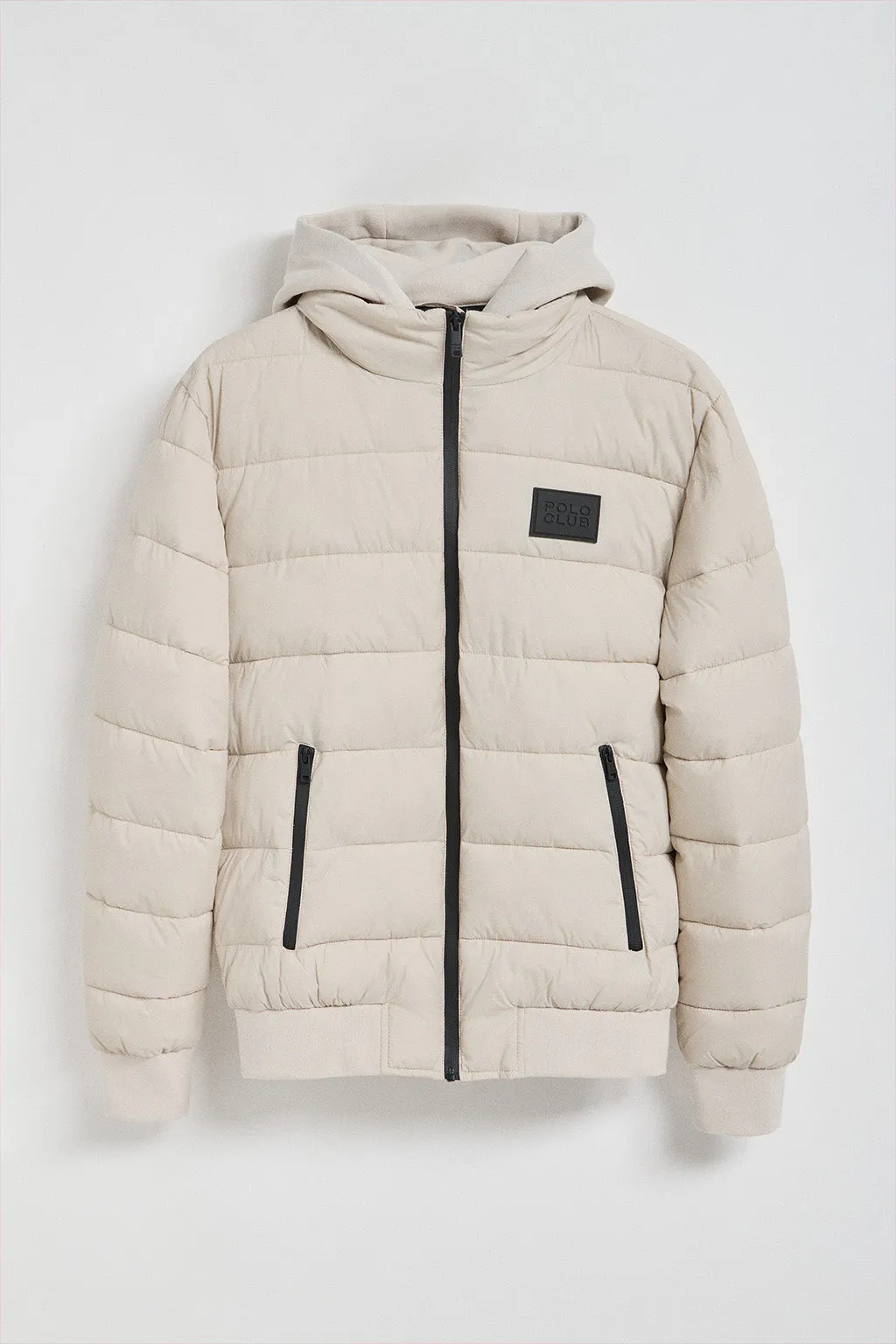 Chaqueta acolchada beige Canyon con detalles Polo Club