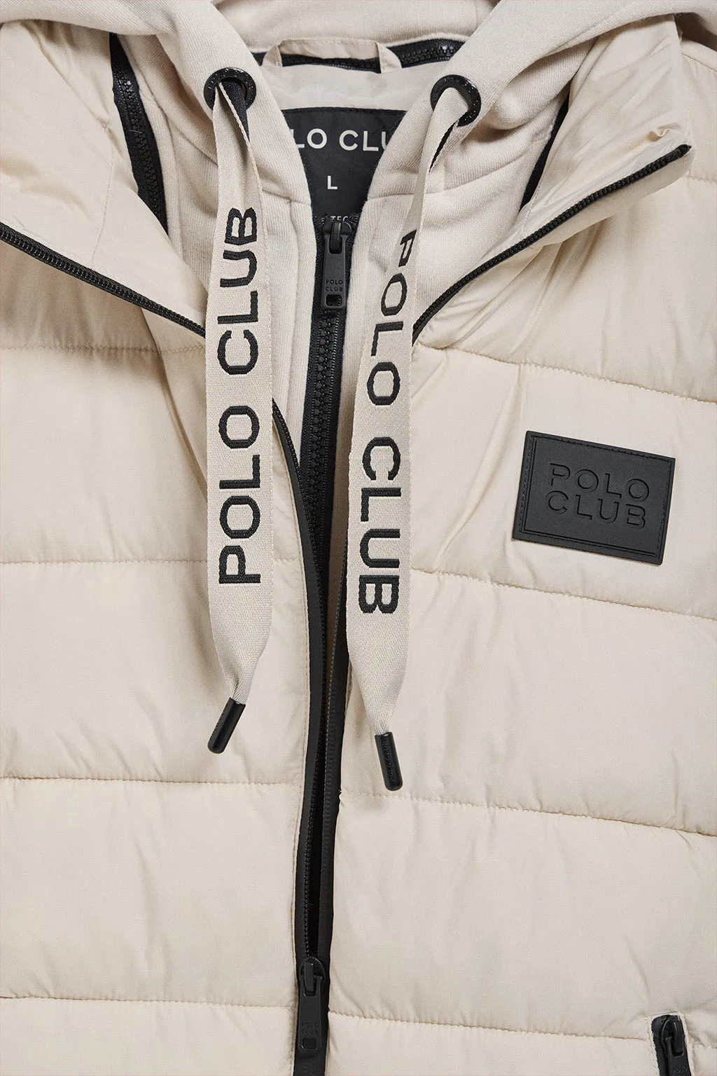 Chaqueta acolchada beige Canyon con detalles Polo Club
