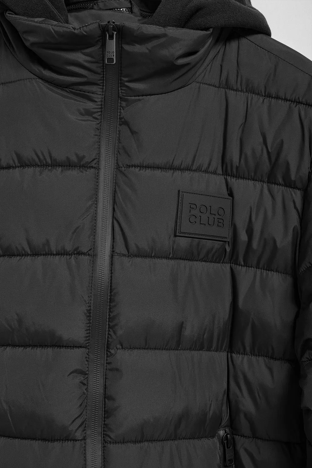 Chaqueta acolchada negra Canyon con detalles Polo Club