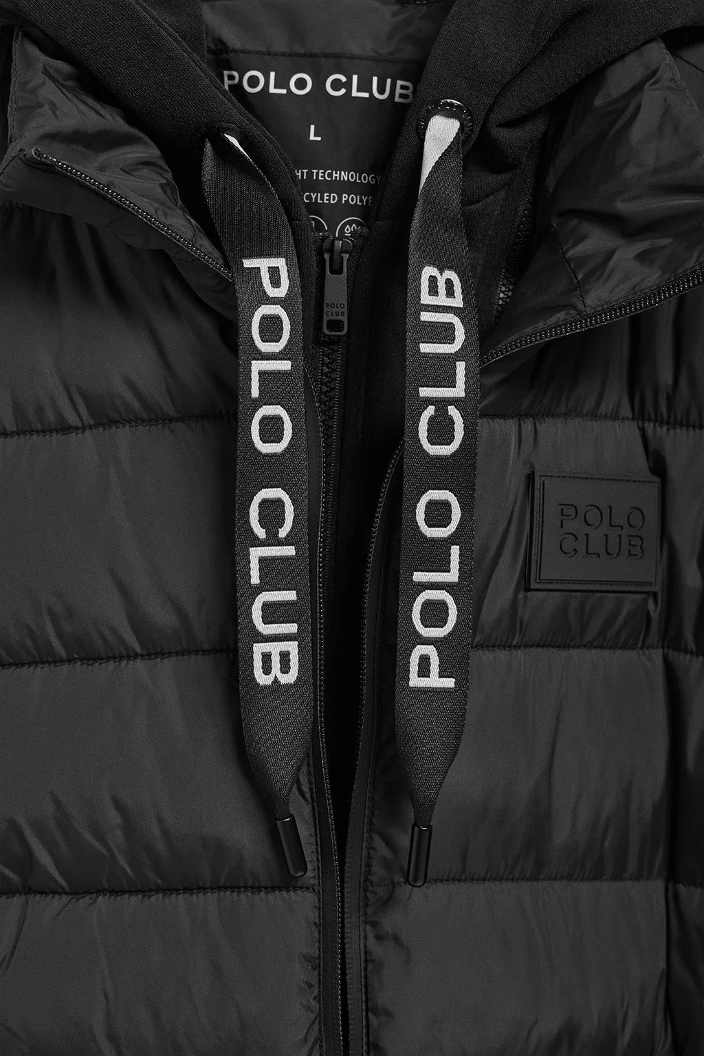 Chaqueta acolchada negra Canyon con detalles Polo Club