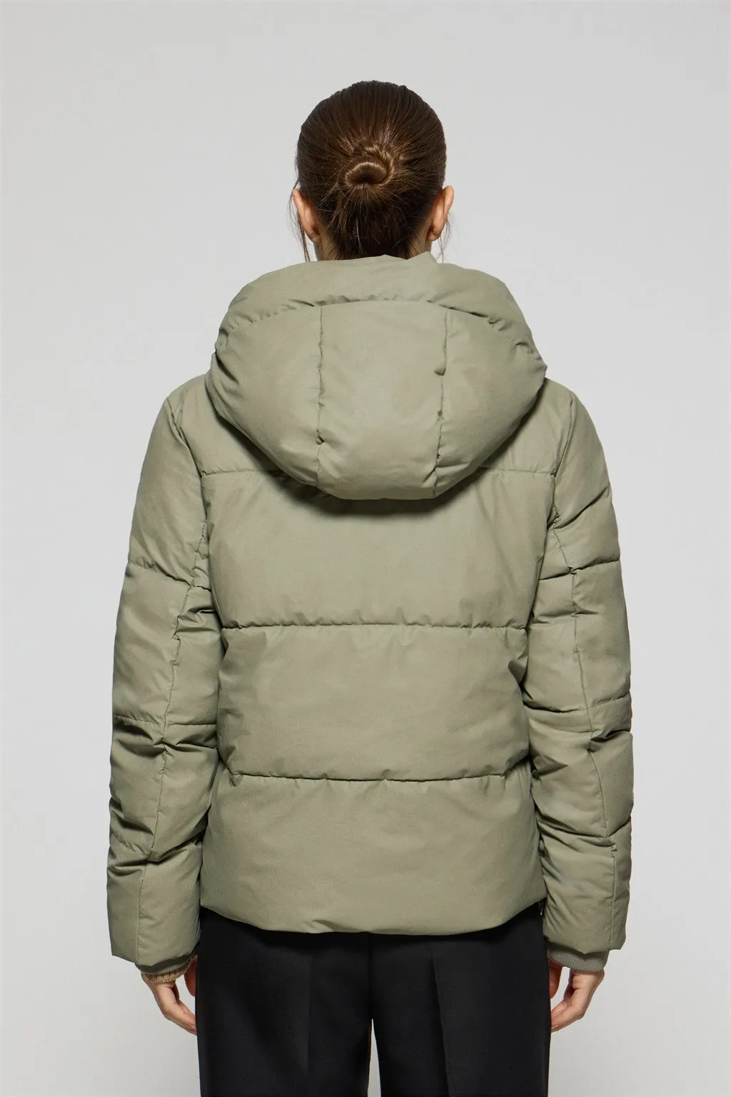Chaqueta acolchada verde Glacier de capucha fija y detalles Polo Club