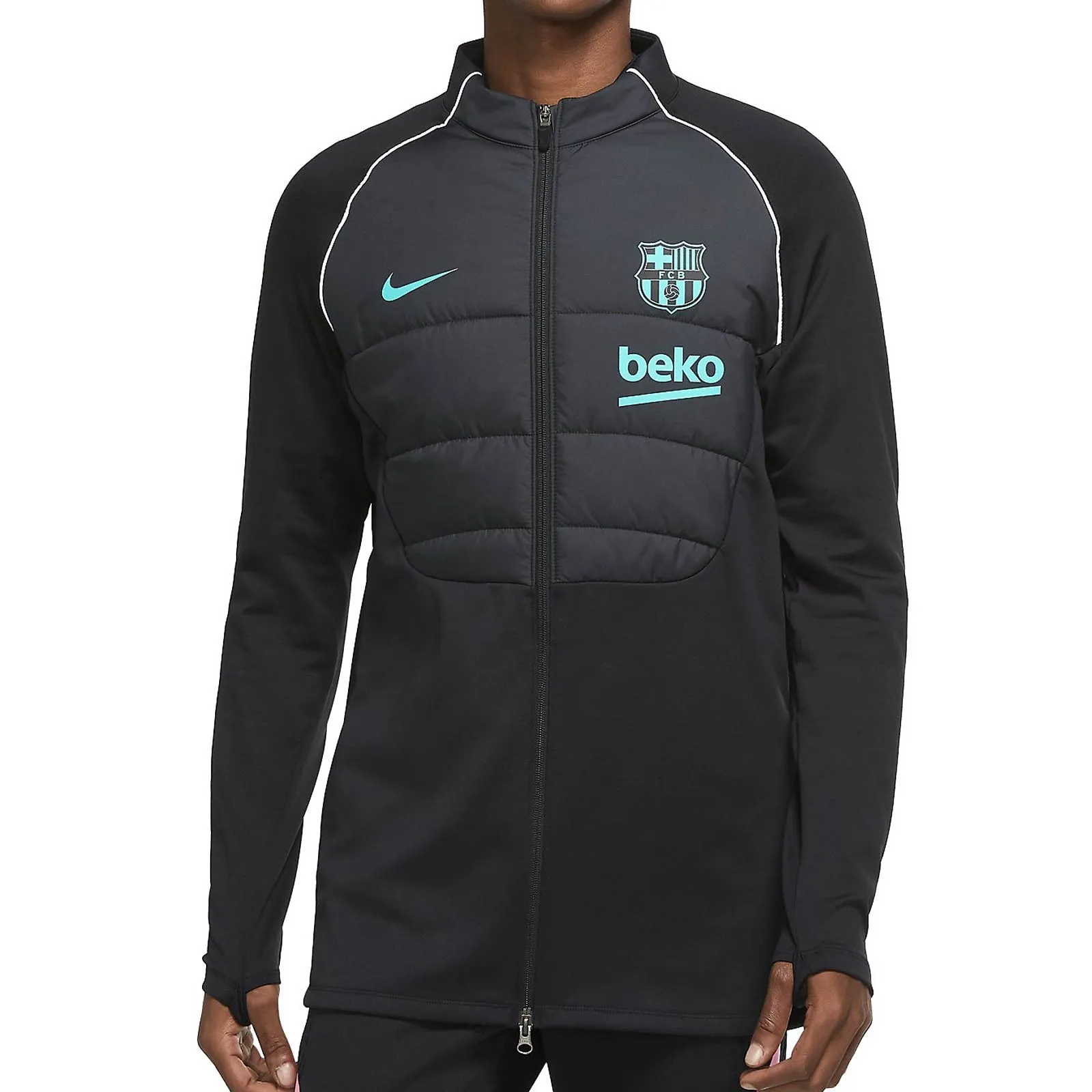 Chaqueta Nike Barcelona entreno UCL 20 21 Therma Padded