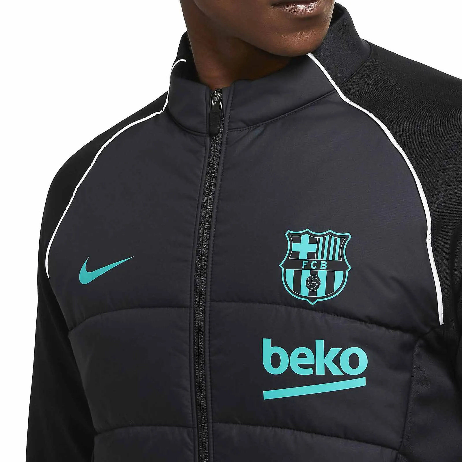 Chaqueta Nike Barcelona entreno UCL 20 21 Therma Padded