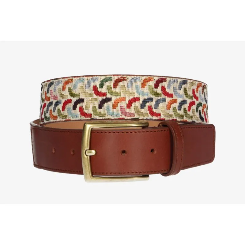 Cinturón étnico trenza multicolor
