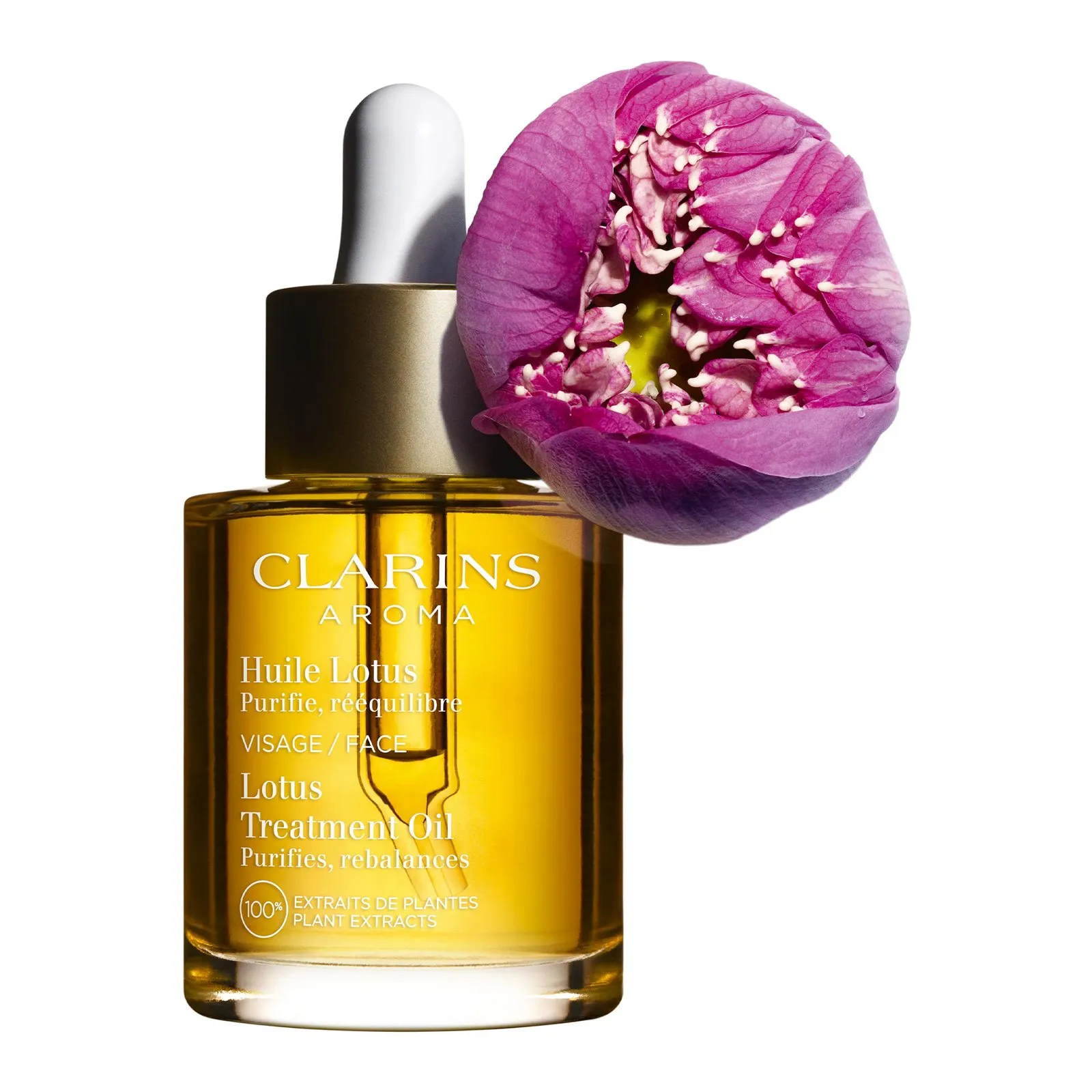 CLARINS Aceite de Loto Purifica y reequilibra 100 extractos puros de plantas
