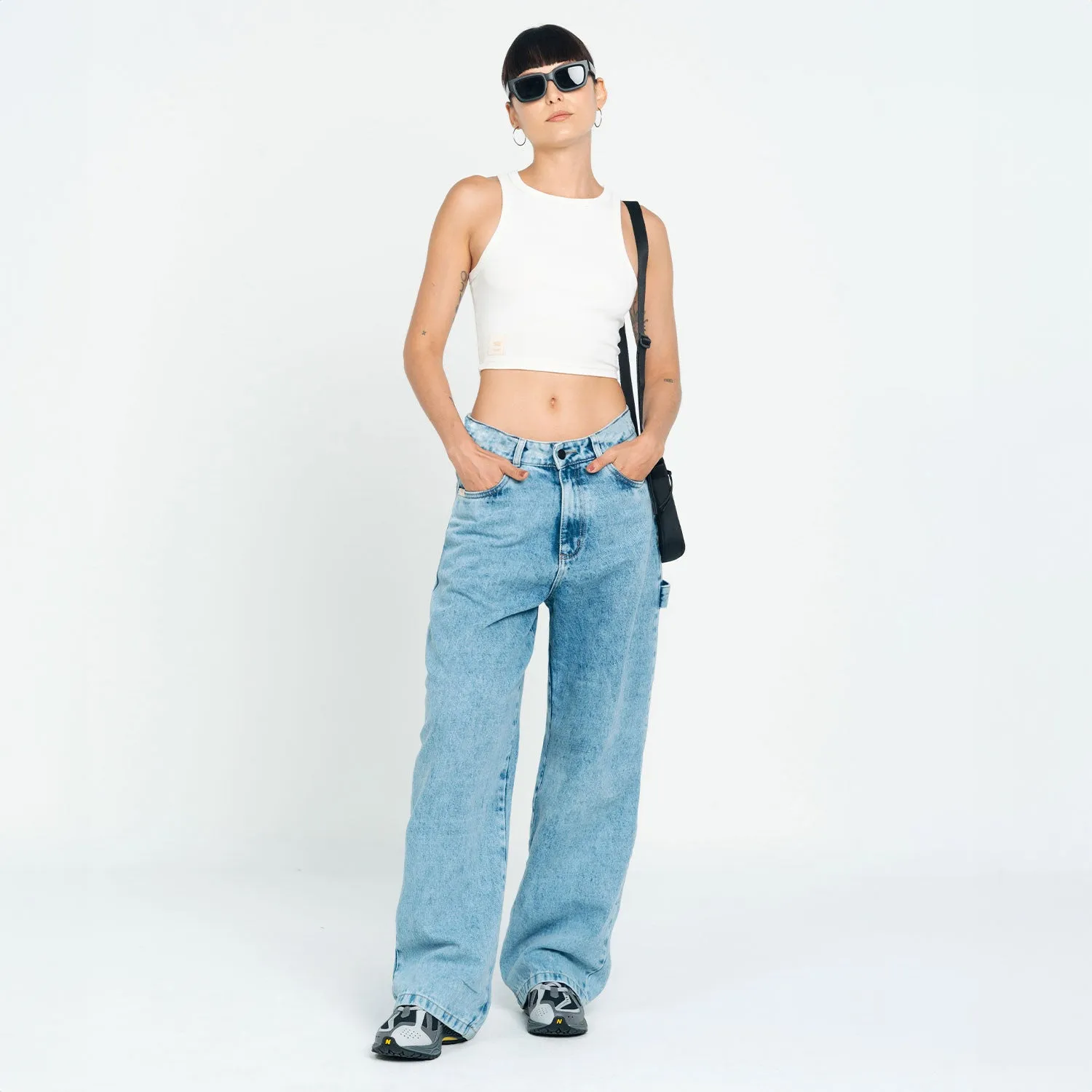 CLASSIC WIDE LEG JEANS  LIGHT BLUE