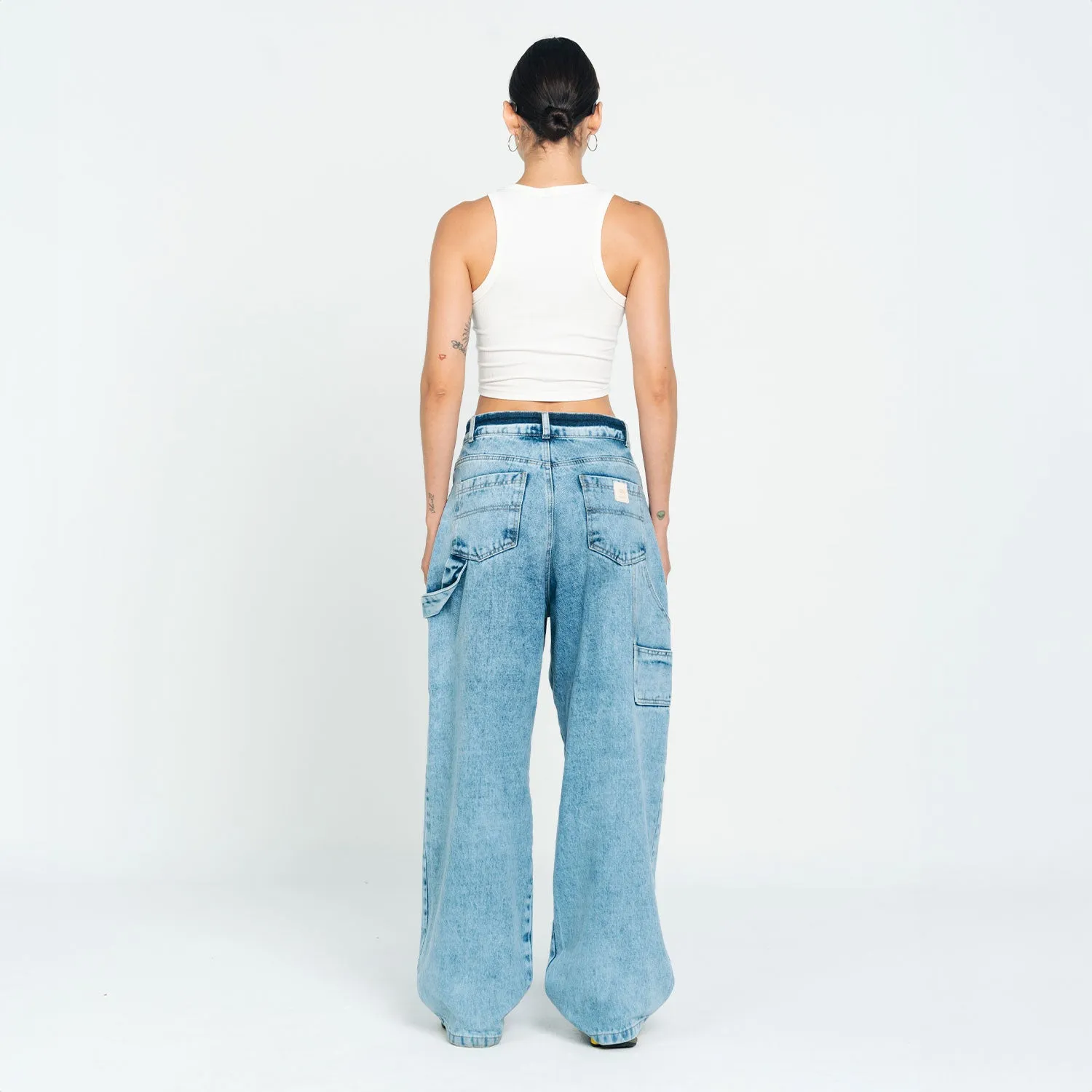CLASSIC WIDE LEG JEANS  LIGHT BLUE
