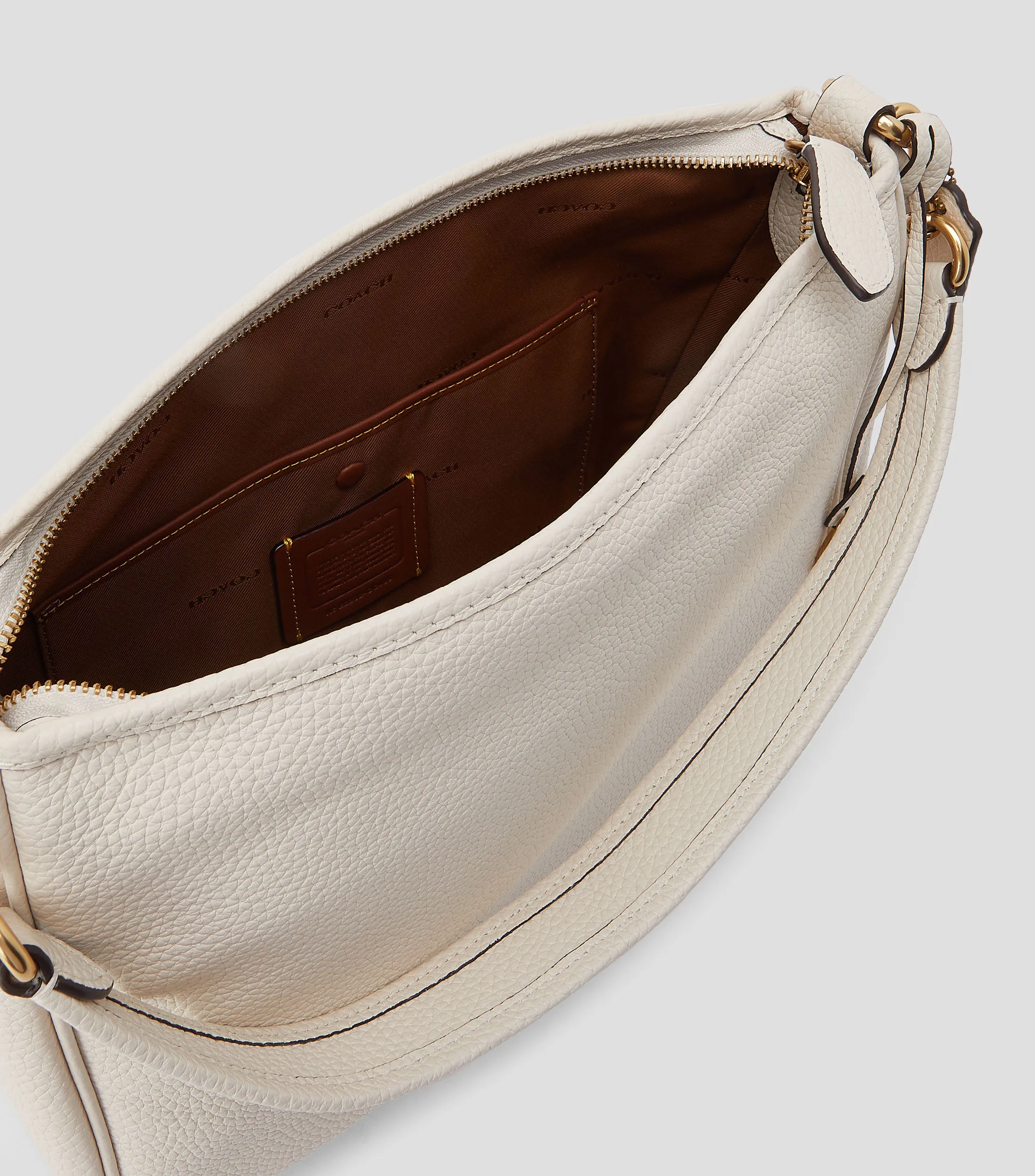Coach Bolso Shoulder blanco en piel Cary granulado Mujer