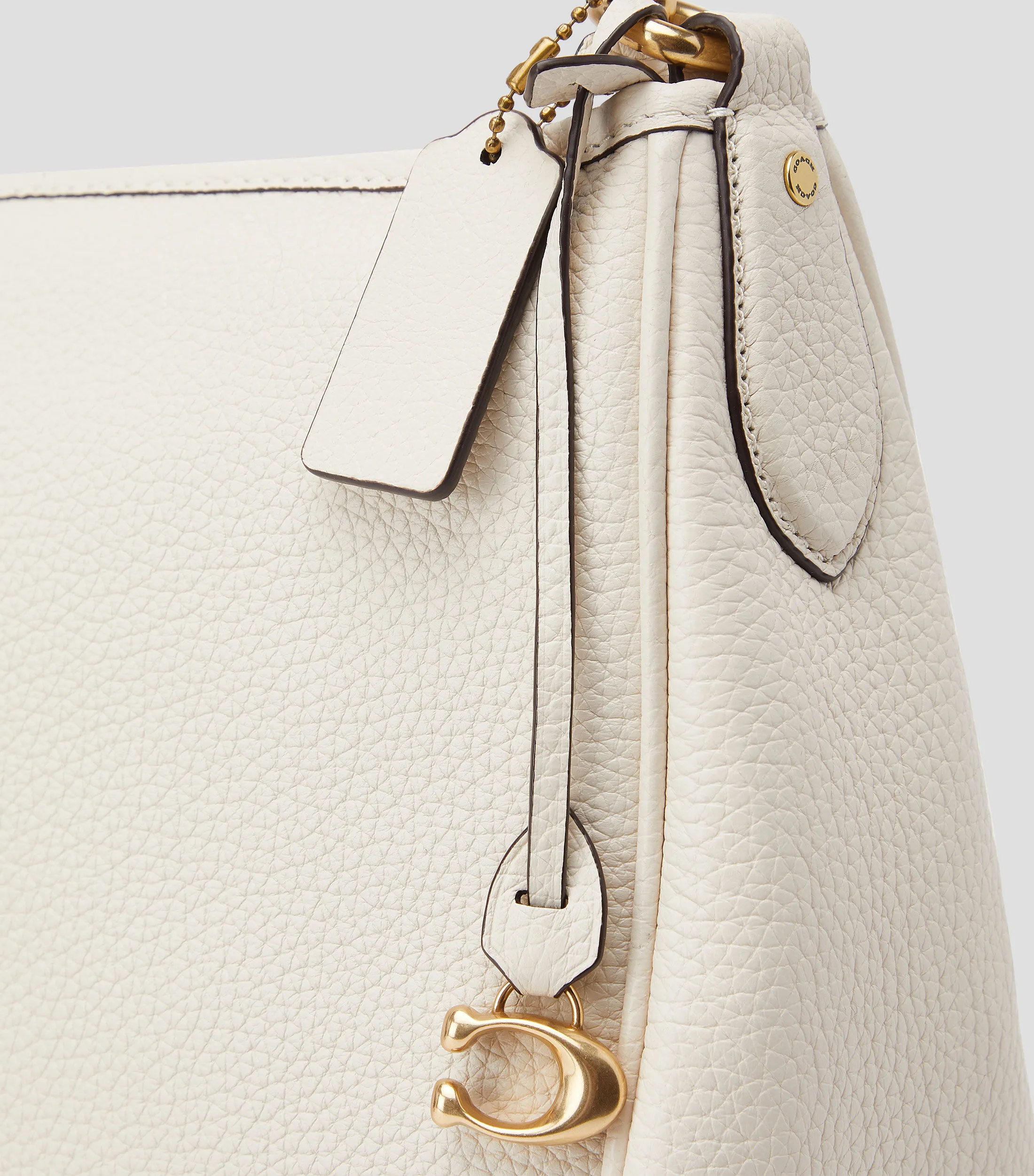 Coach Bolso Shoulder blanco en piel Cary granulado Mujer