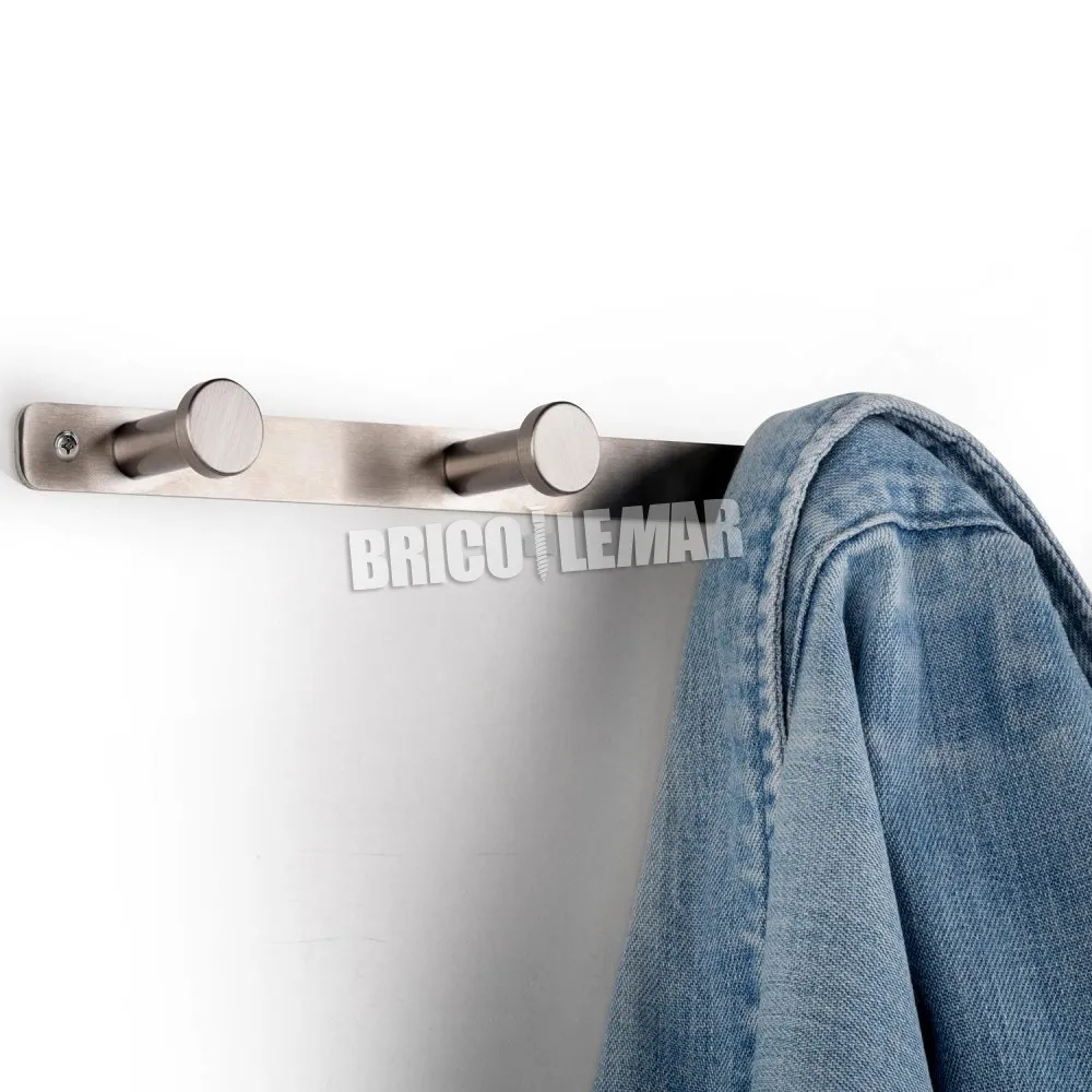 Colgador de pared Hamilton acero níquel satinado Emuca