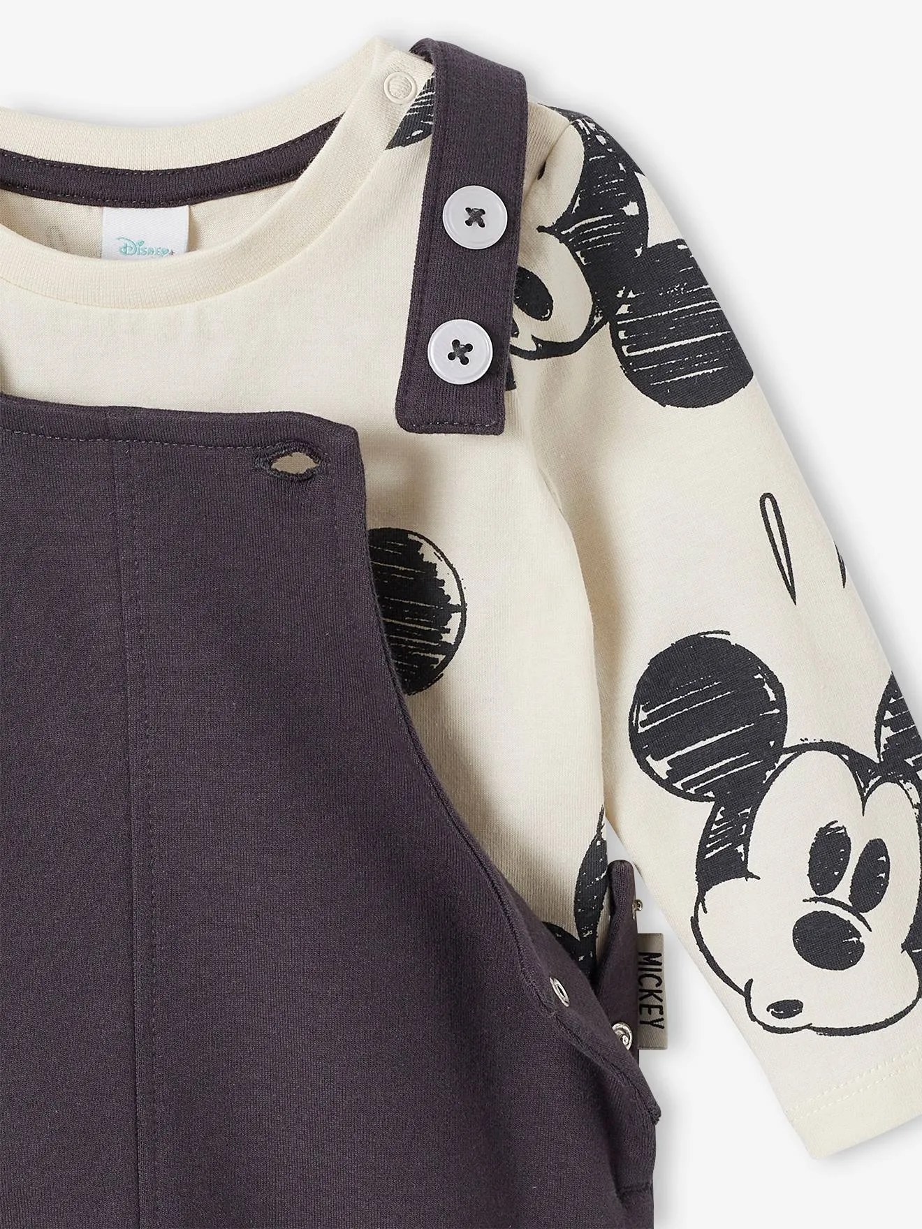 Conjunto Disney® para bebé: camiseta de algodón + peto